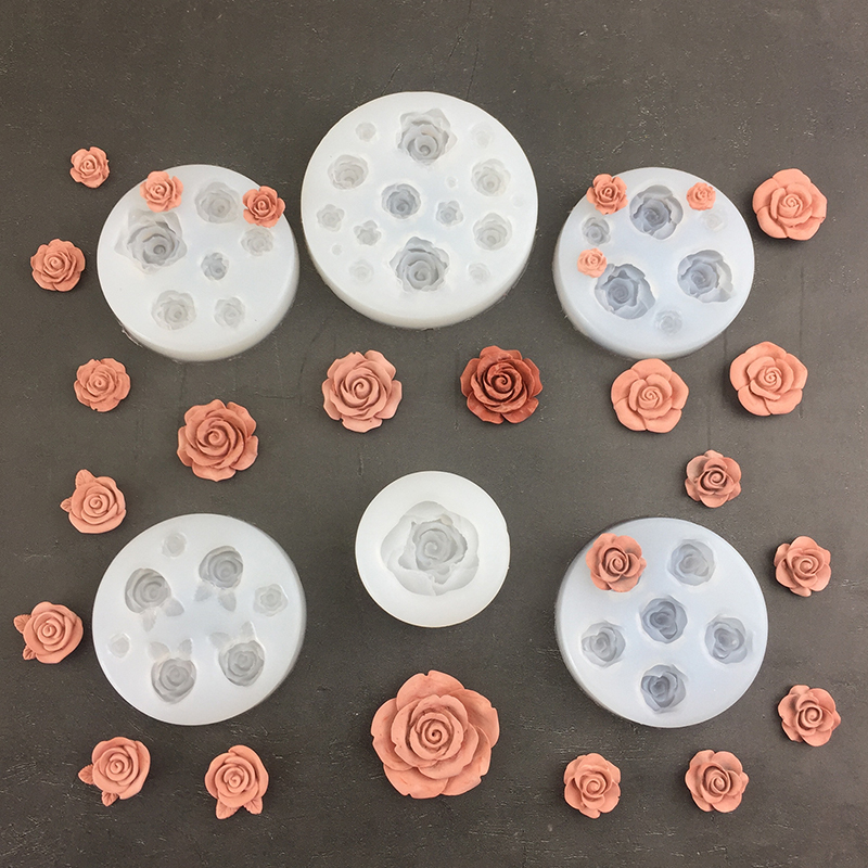 Soap Making Molds - 3d Rosen blumen form Blatt Silikon