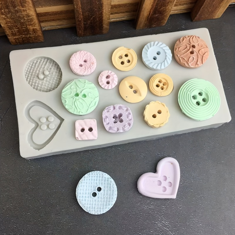 Soap Making Molds - Knopfförmige Silikonform für Seifen- und Kerzendekoration