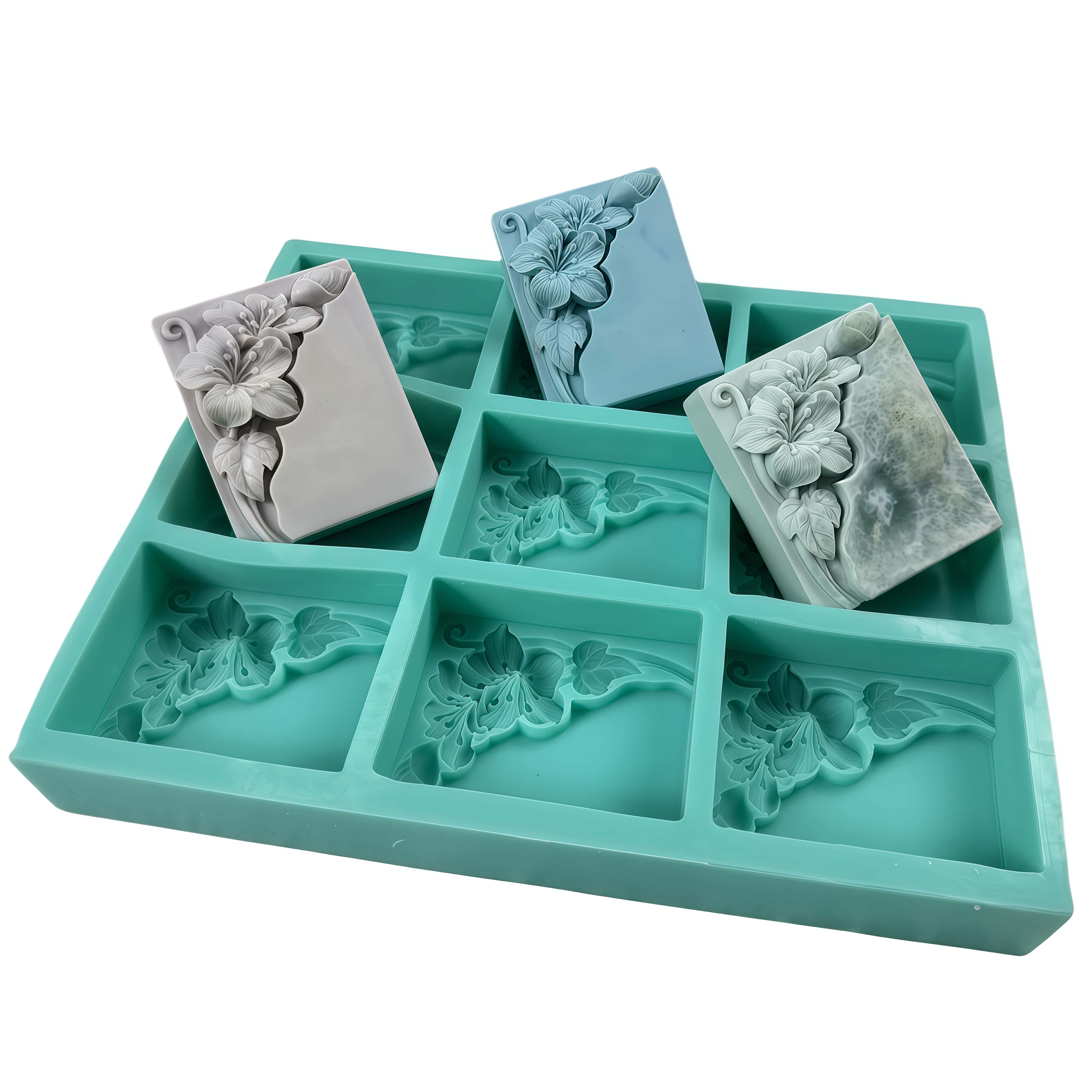 Soap Making Ideas - 9-Hohlräume Tung Flower Soap Mold Florale