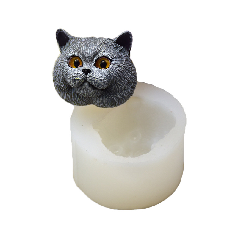 Soap Making Molds - Silikonform in Form einer kurzhaarigen Katze,