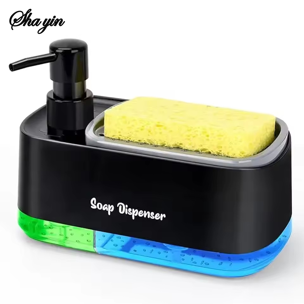 Soap Making Tray - 3-in-1-Hand- und Spülmittelspender-Set mit Schwammhalter, doppelter