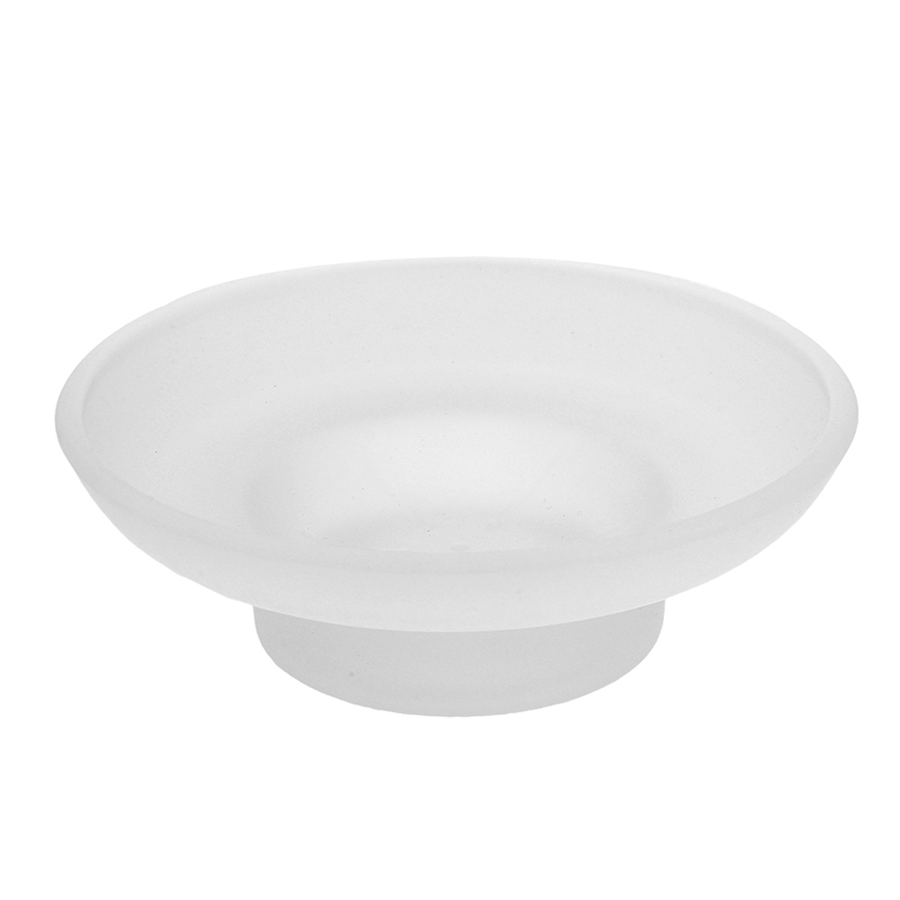 Soap Making Tray - Seifenschale aus Milchglas, rund, klar, für