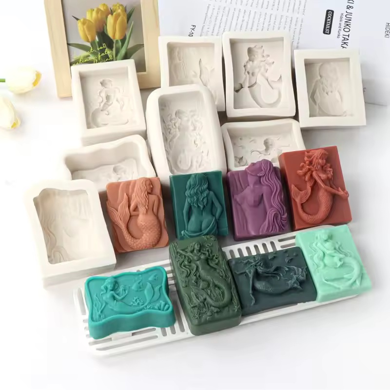 Rechteckige 3D-Meerjungfrauen- – Soap Making Tray Bewertung und Preis