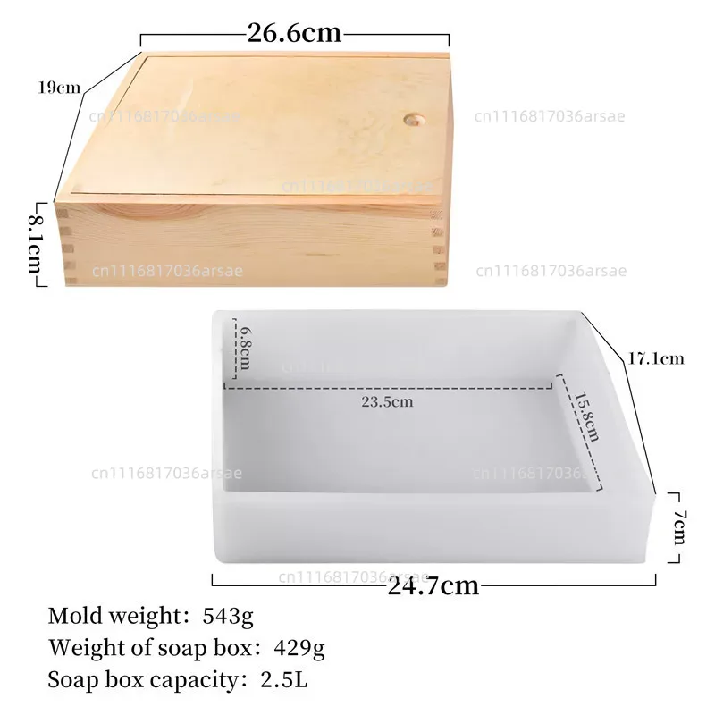 Silikon-Seifenform mit Holzbox – Soap Making Process Bewertung und Preis
